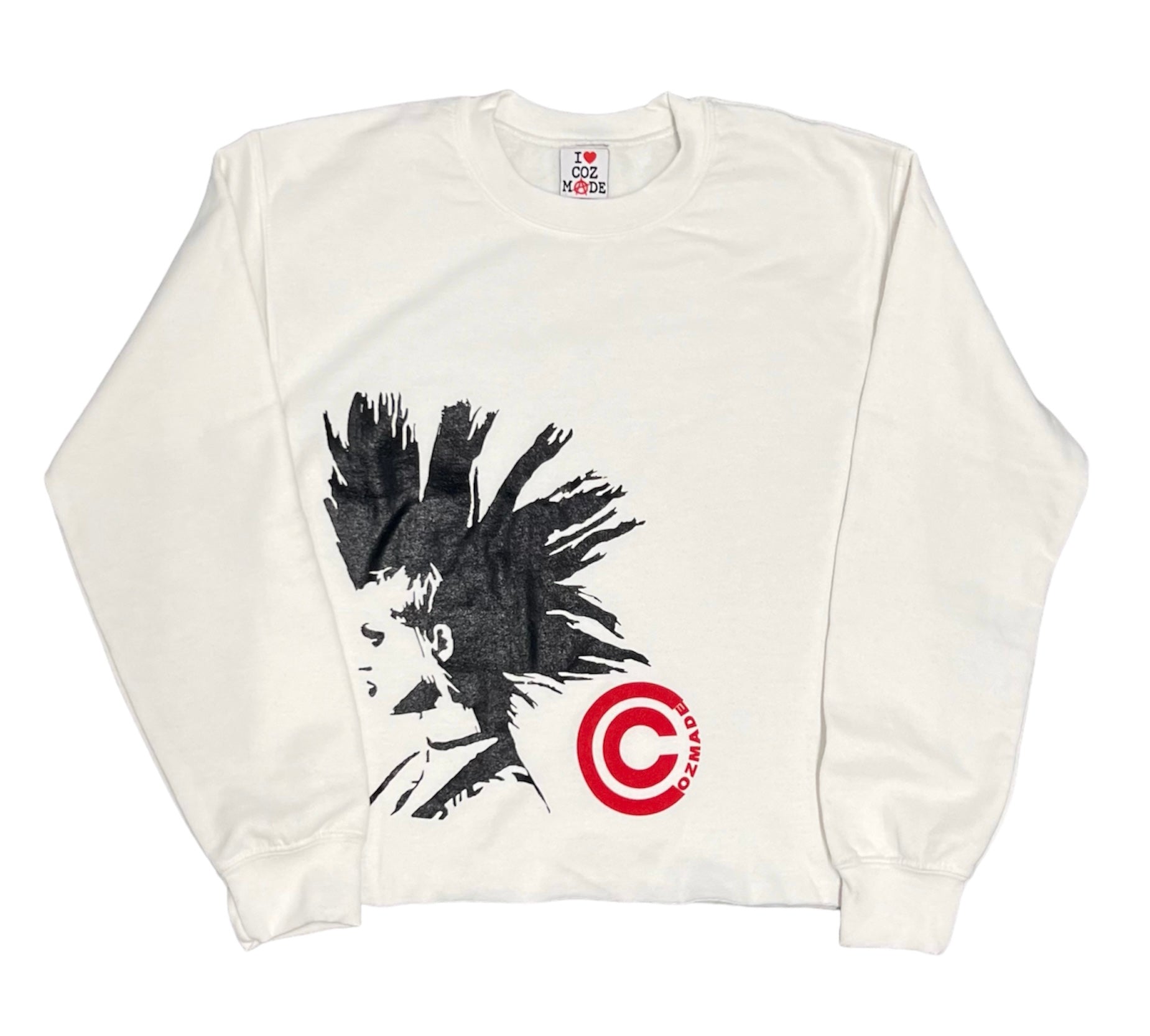 "PUNKER" White Crewneck