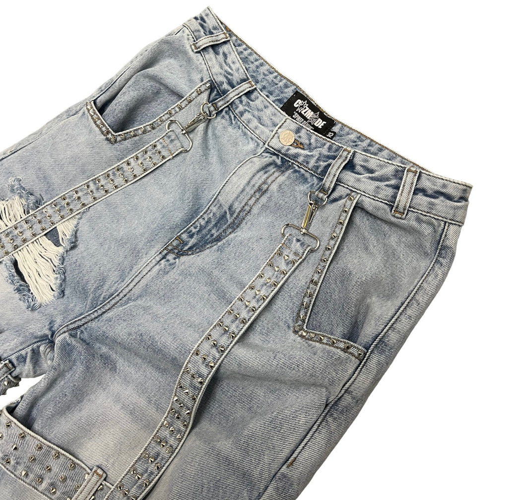 Heavy Metal “Spiked Denim” Blue