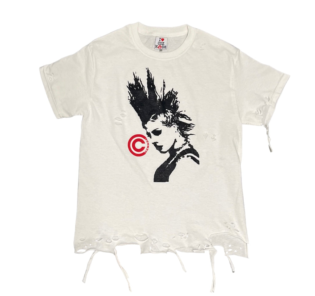 "PUNK" White Tee