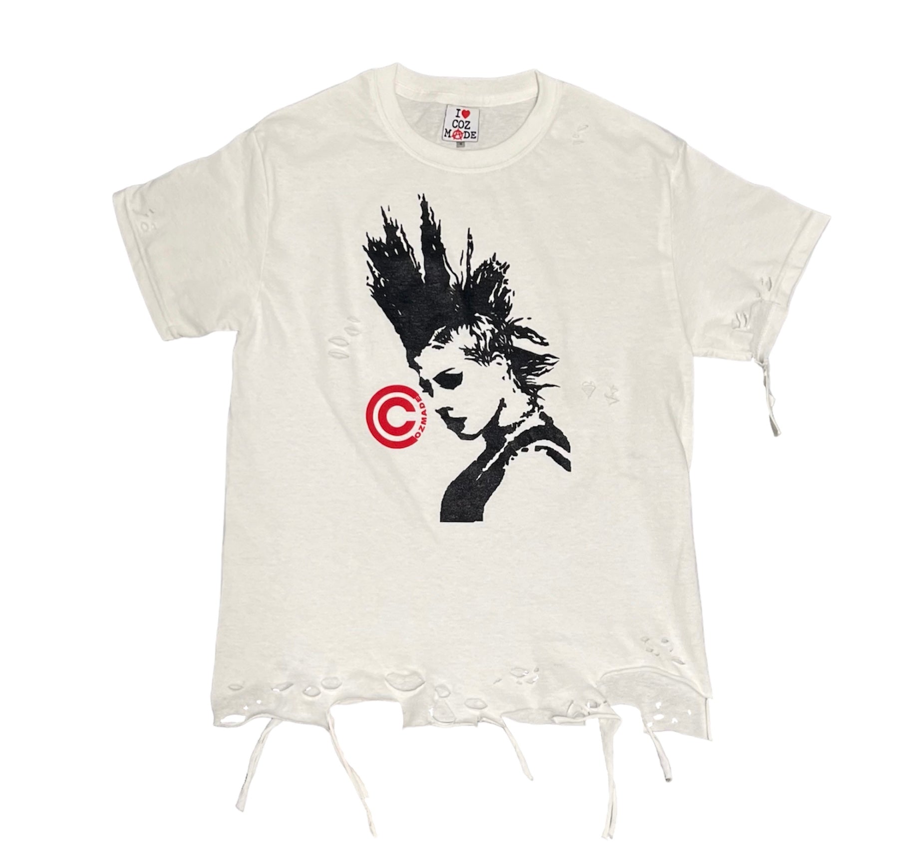 "PUNK" White Tee