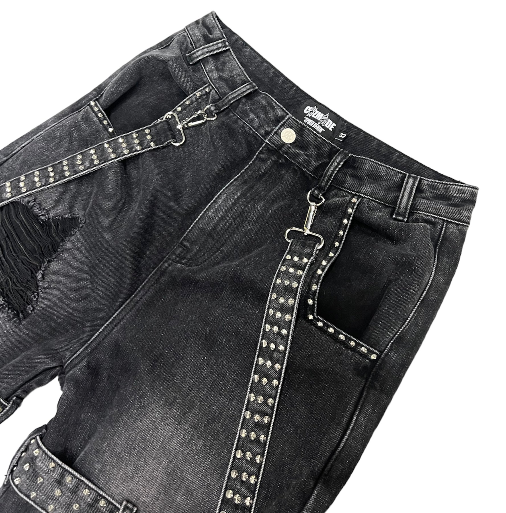 Heavy Metal “Spiked Denim” Black