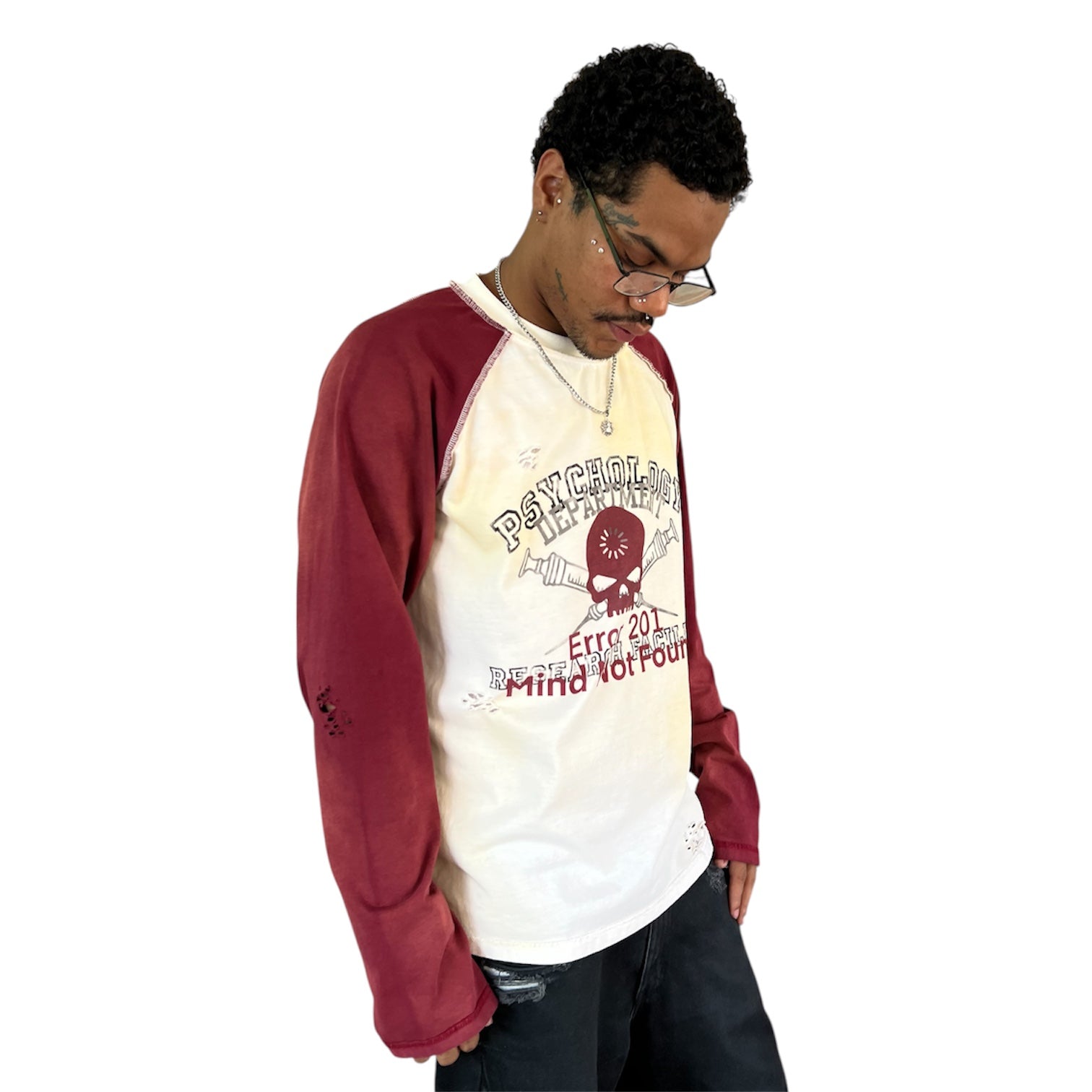 ‘Psychosis’ Long Sleeve in Burgundy