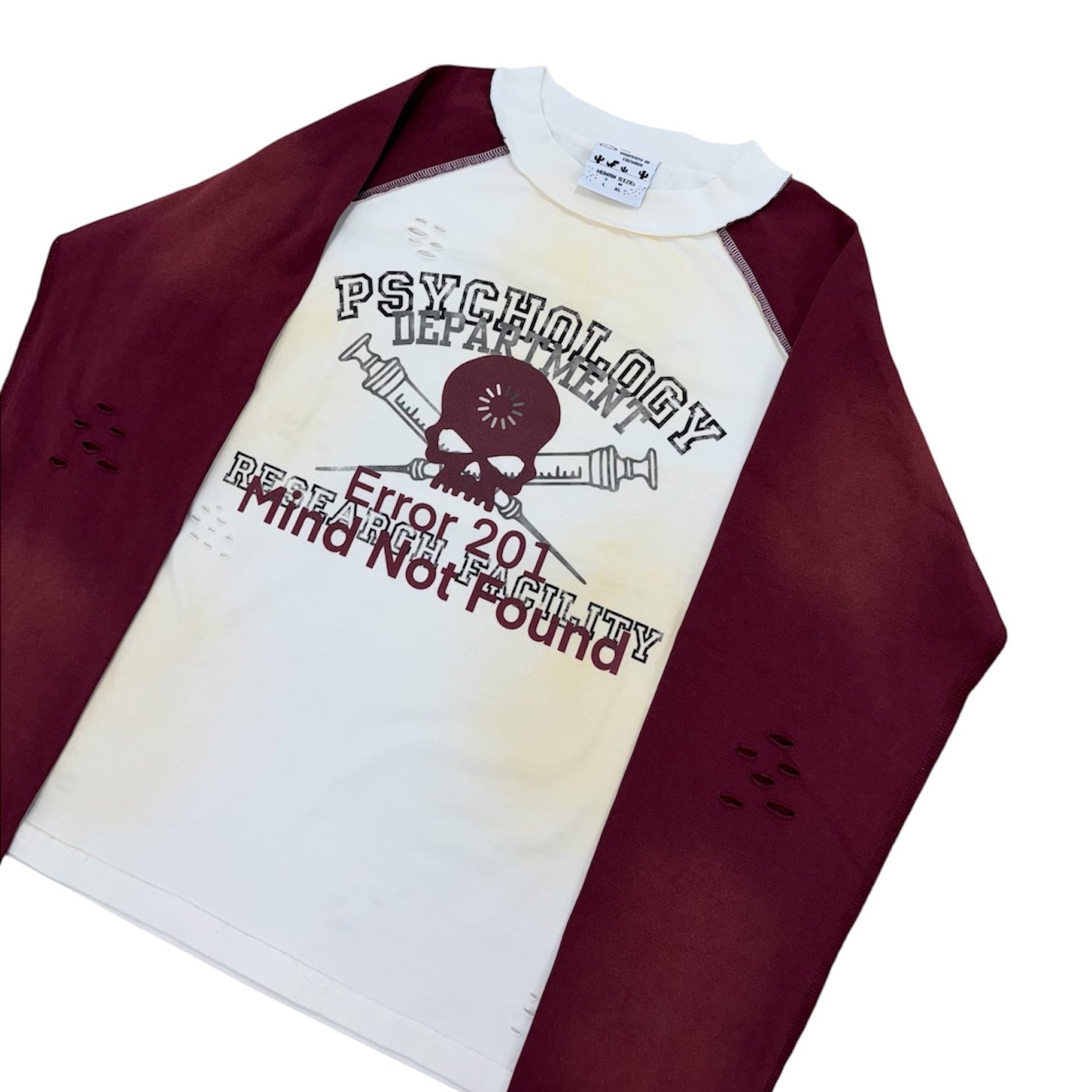 ‘Psychosis’ Long Sleeve in Burgundy