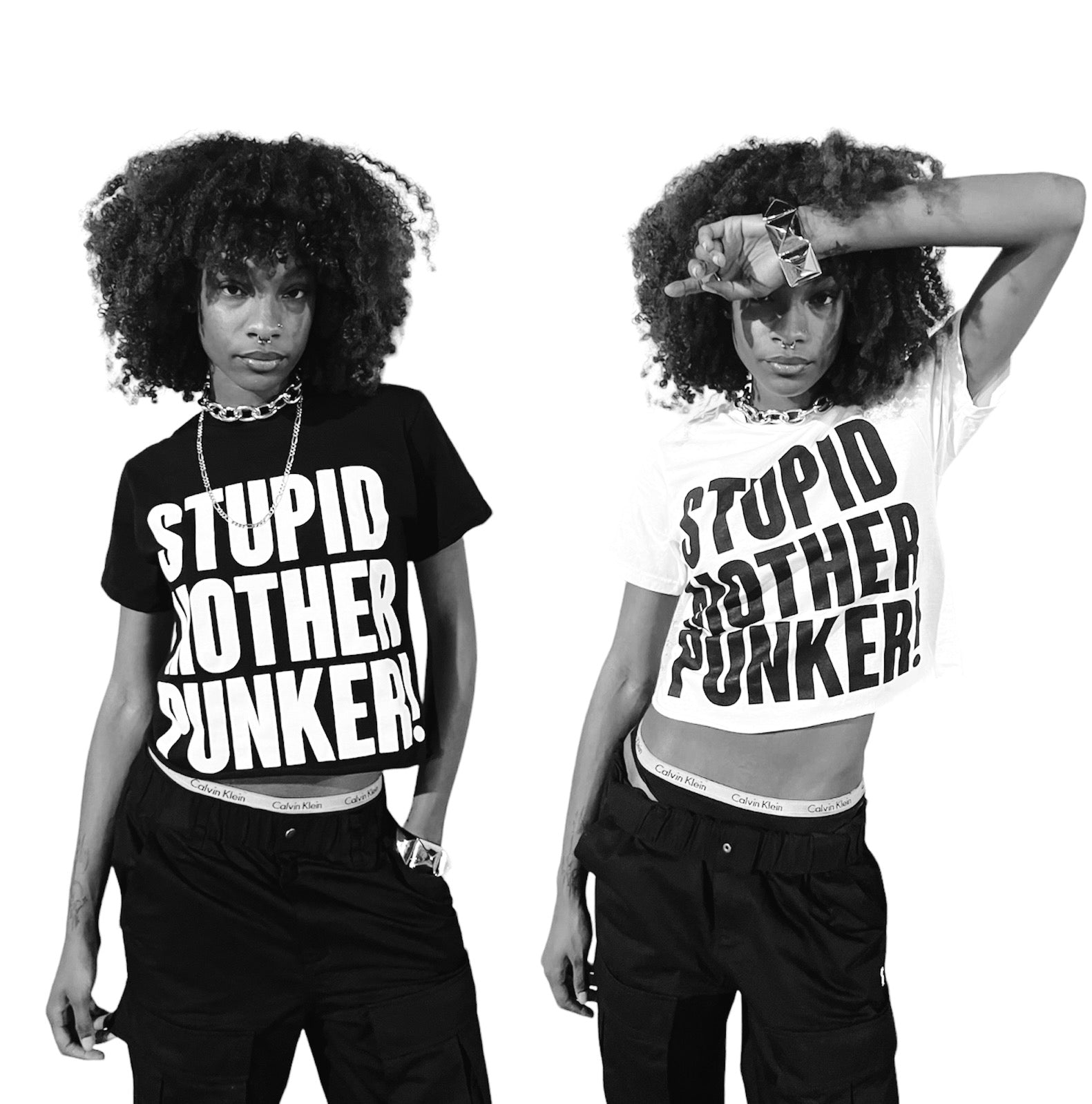Cropped “Stupid Mother Punker!” Tee
