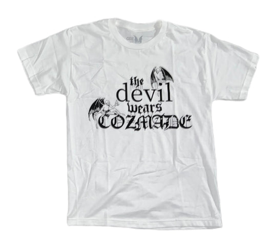 Devil Wears CozMade White Tee